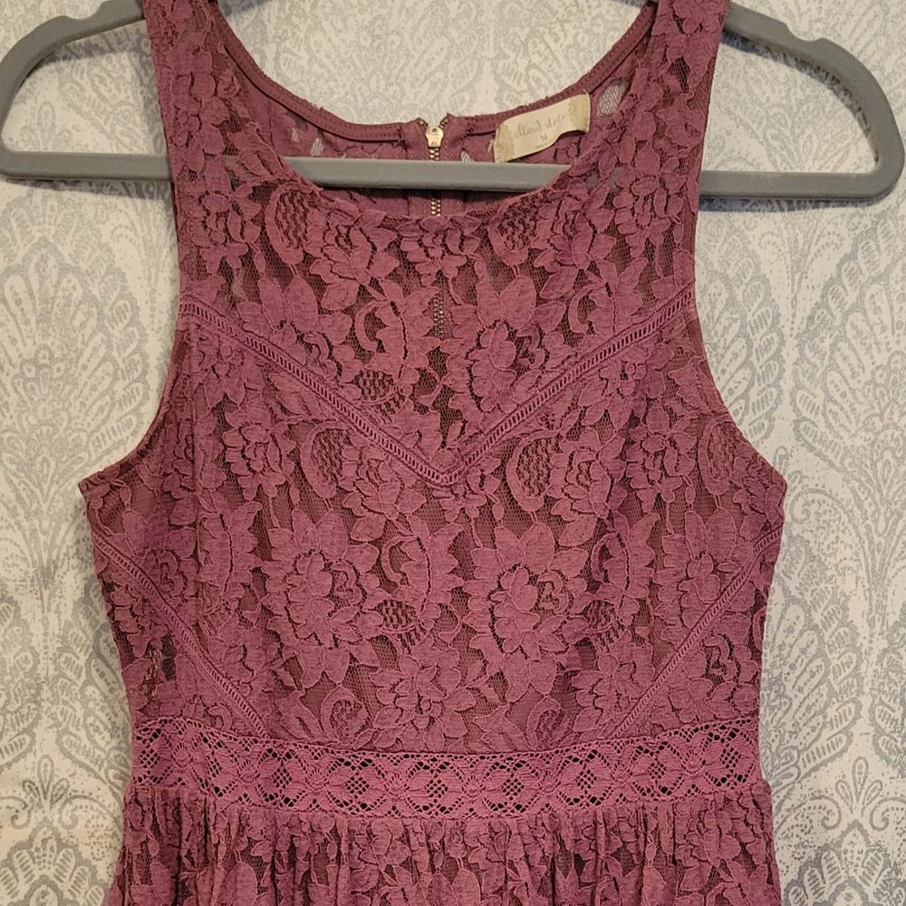 Altar'd State Pink/Mauve Above Knee Lace Dress - sz M